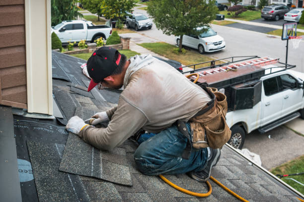 Professional Gutter Installation technician working in Windsor, CO